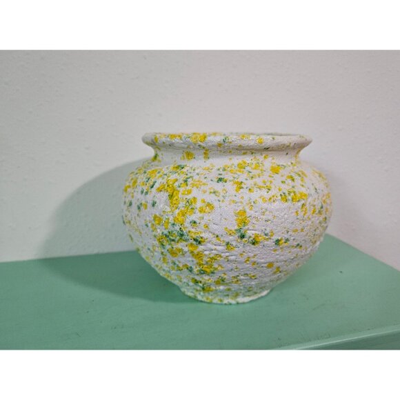 Speckled Green & Yellow 5.5" Ceramic Planter - Picture 2 of 7